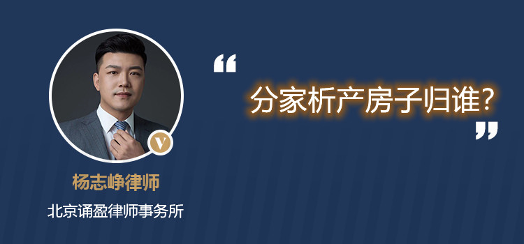 分家析產房子歸誰?