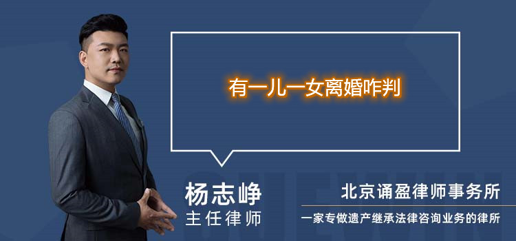 有一兒一女離婚咋判